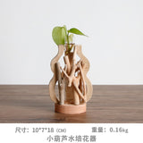 Handcrafted Wooden Hydroponic Vase