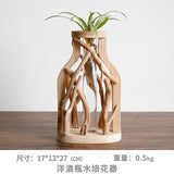 Handcrafted Wooden Hydroponic Vase